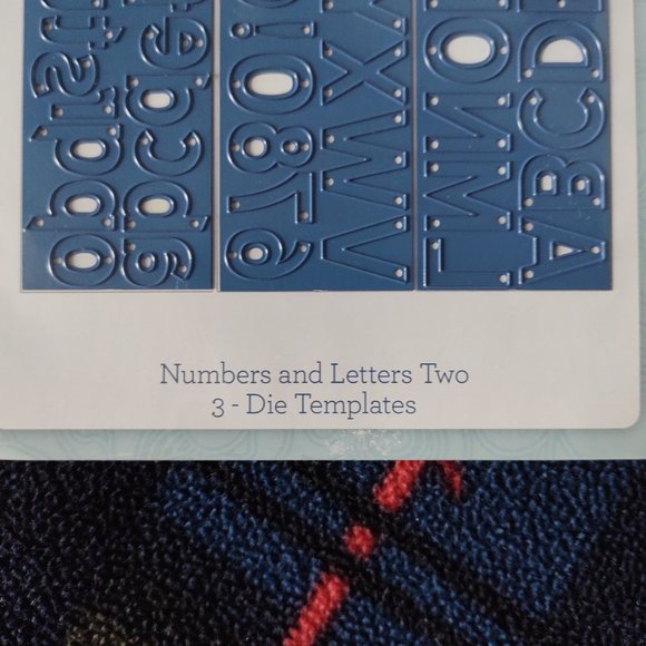 Spellbinders Sapphire Numbers and Letters Two 3-Die Templates - Picture 3 of 3